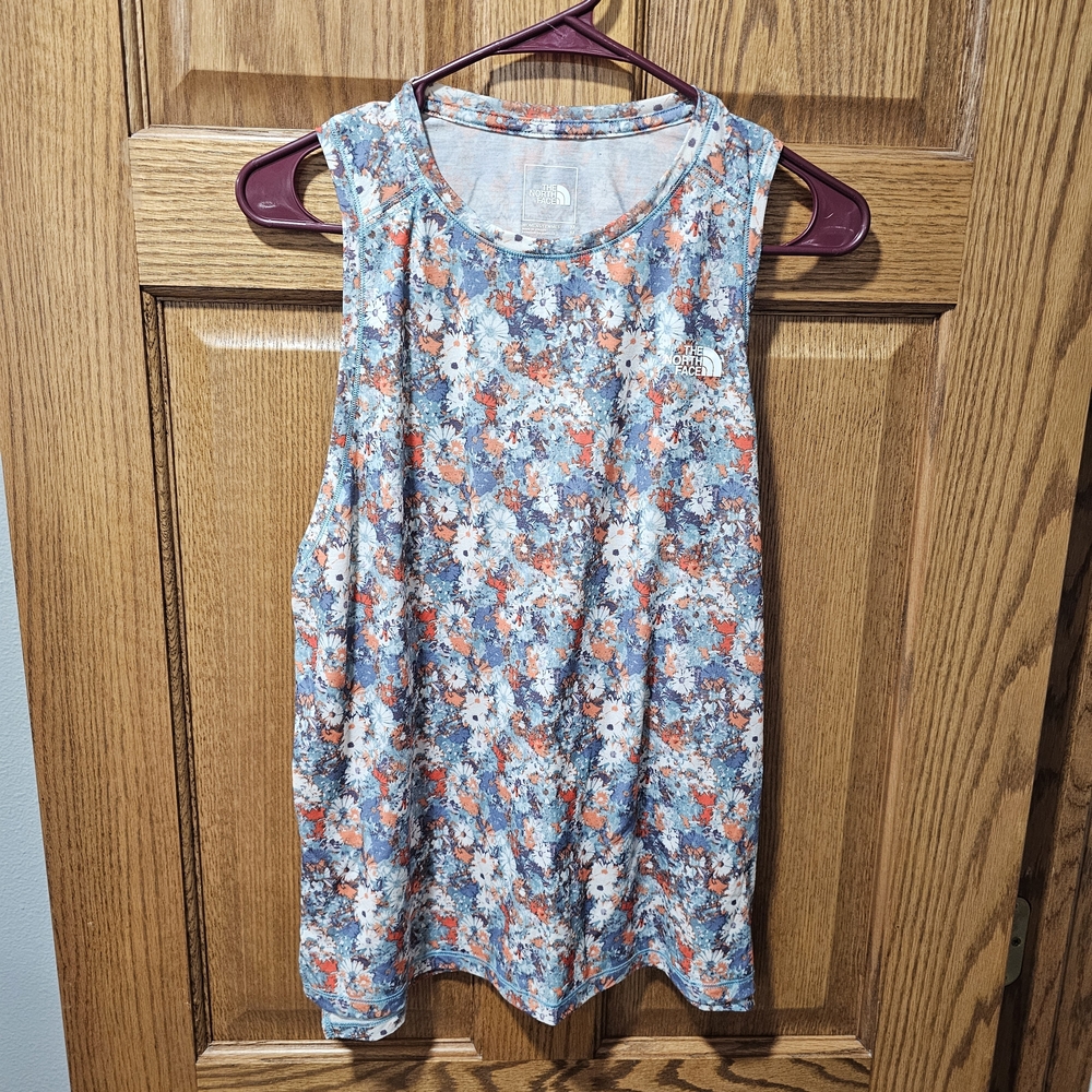 The North Face Floral Tank Top - Blue and Orange